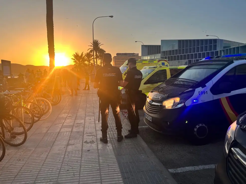 Dispositivo policial,  eclipse en Palma