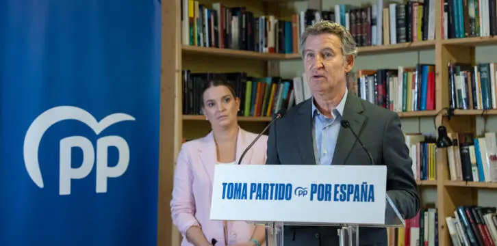 Alberto Nu&ntilde;ez Feij&oacute;o y Marga Prohens, presidentes del PP y del PP Balear respectivament.