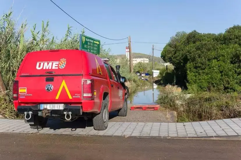 La UME se ha trasladado a Ibiza a ayudar.