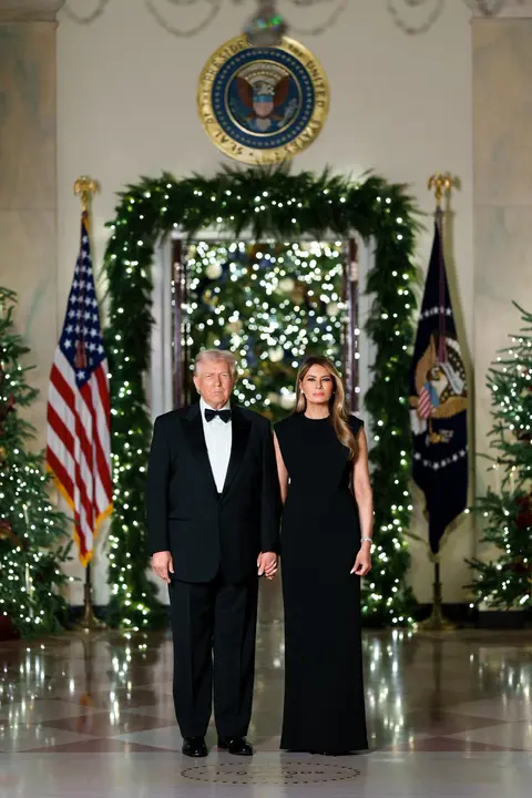 Trump y Melania por navidad