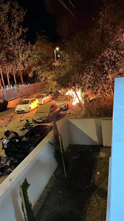 Tel Aviv despues de un ataque de Iran