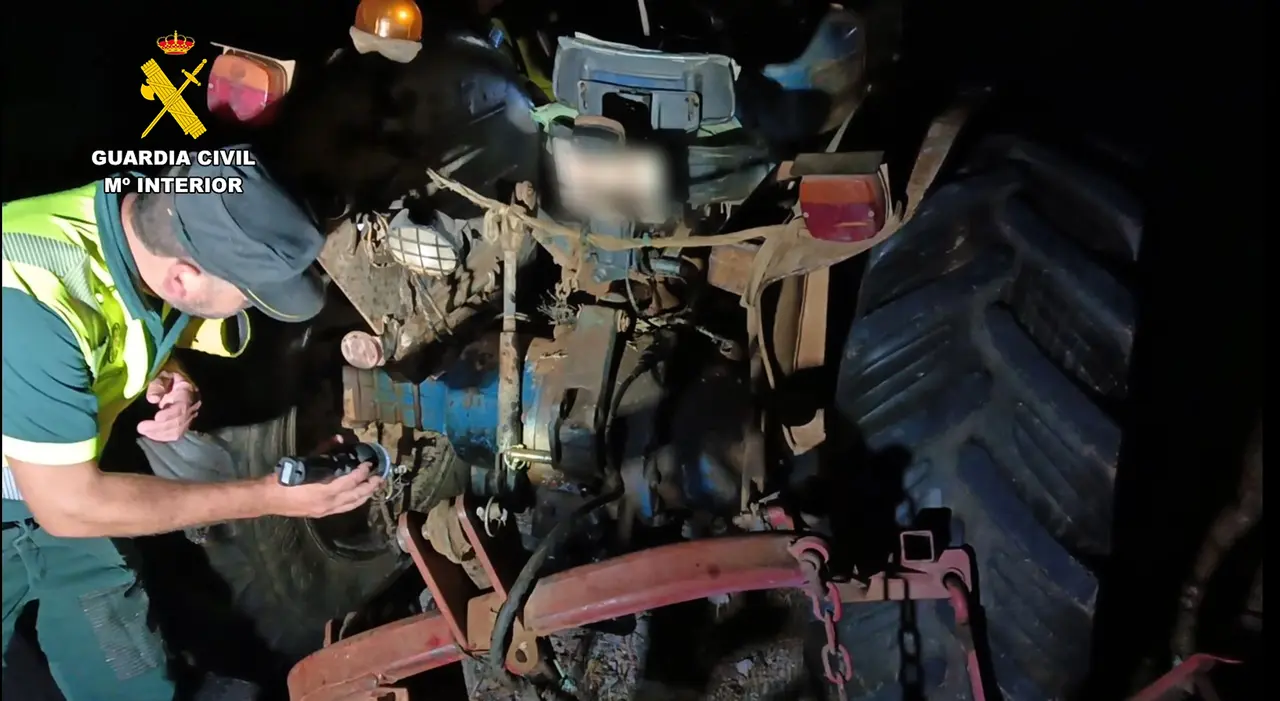 Guardia Civil en lugar del siniestro