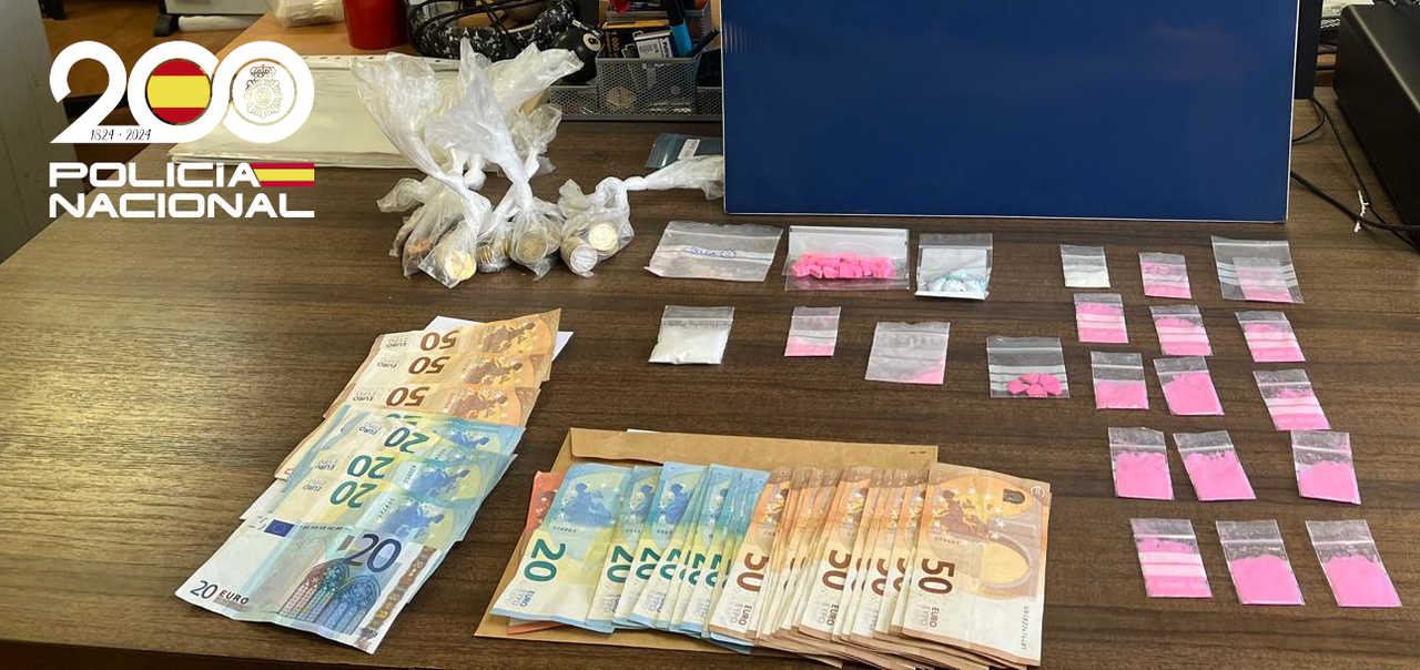 Drogas y dinero incautado