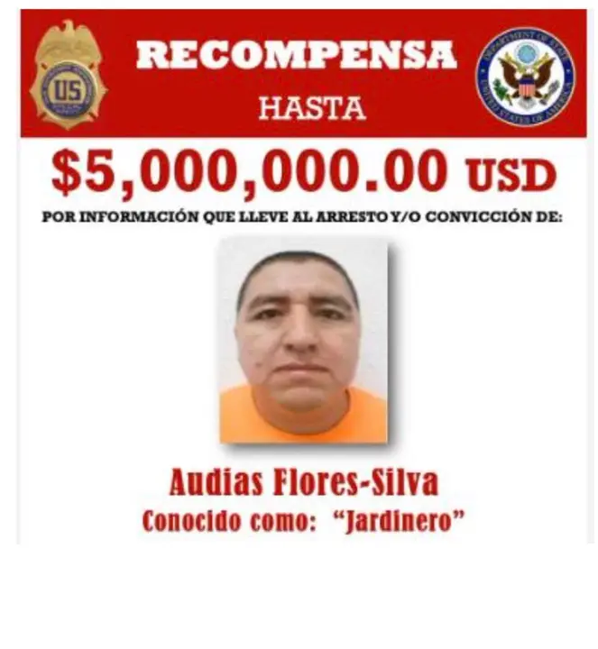 Cartel de recompensa por las autoridades norteamericanas