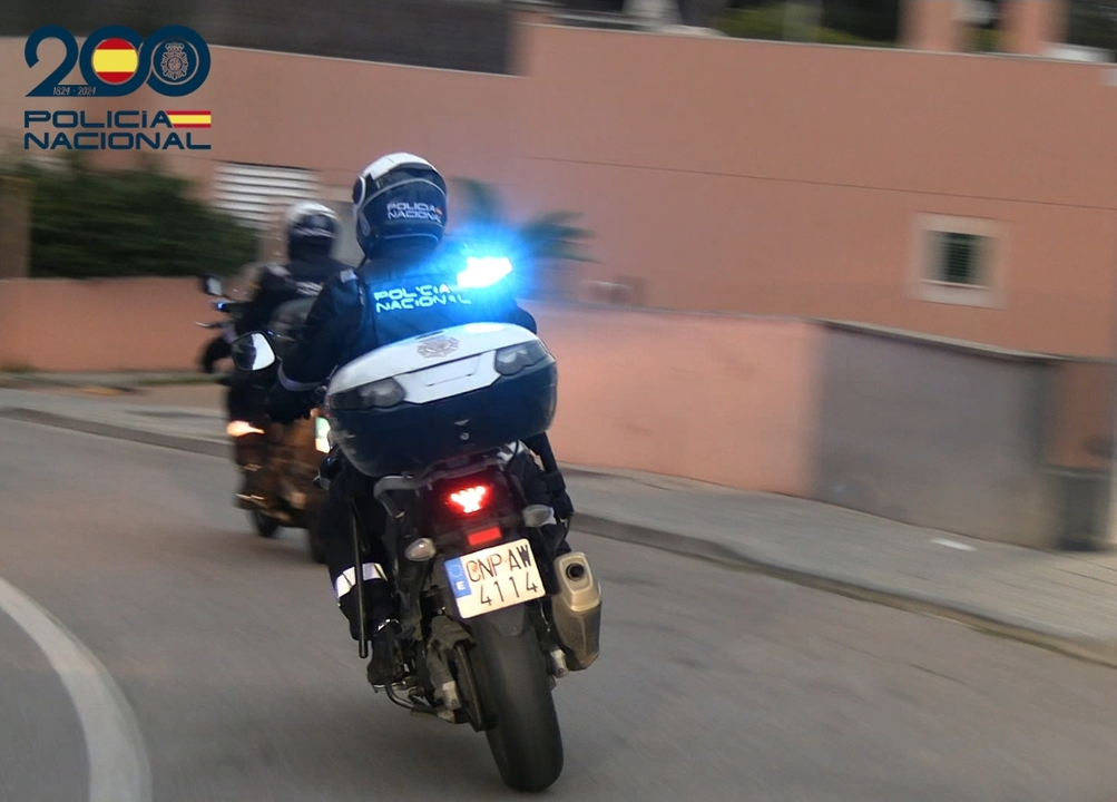Unidad motorizada Policia nacional
