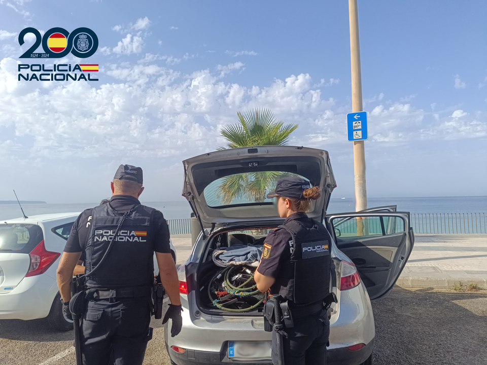 Policia Nacional en la Playa de Palma