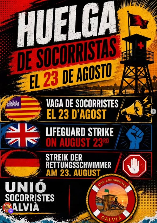 Huelga de socorristas en Calvi&agrave;
