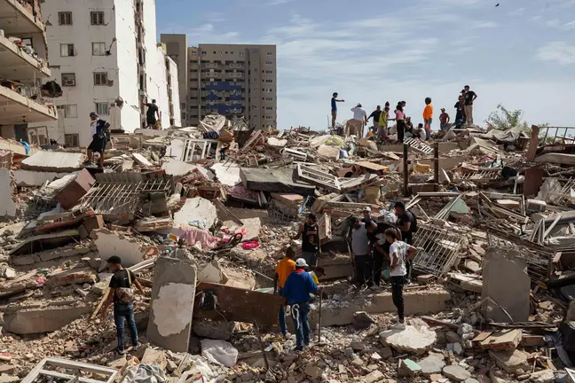 escombros de un edificio