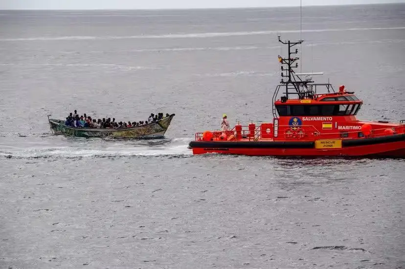 Pateras rescatadas por Salvamento Mar&iacute;timo.