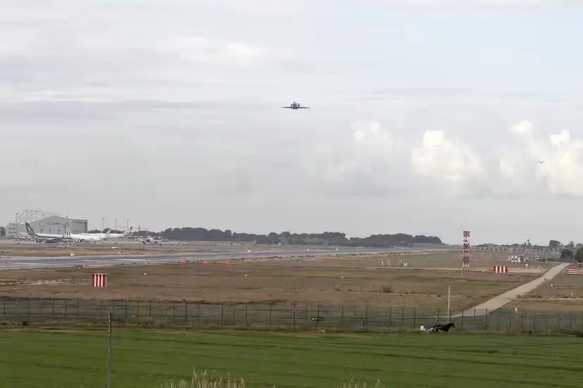 Avi&oacute;n prepar&aacute;ndose para aterrizar.