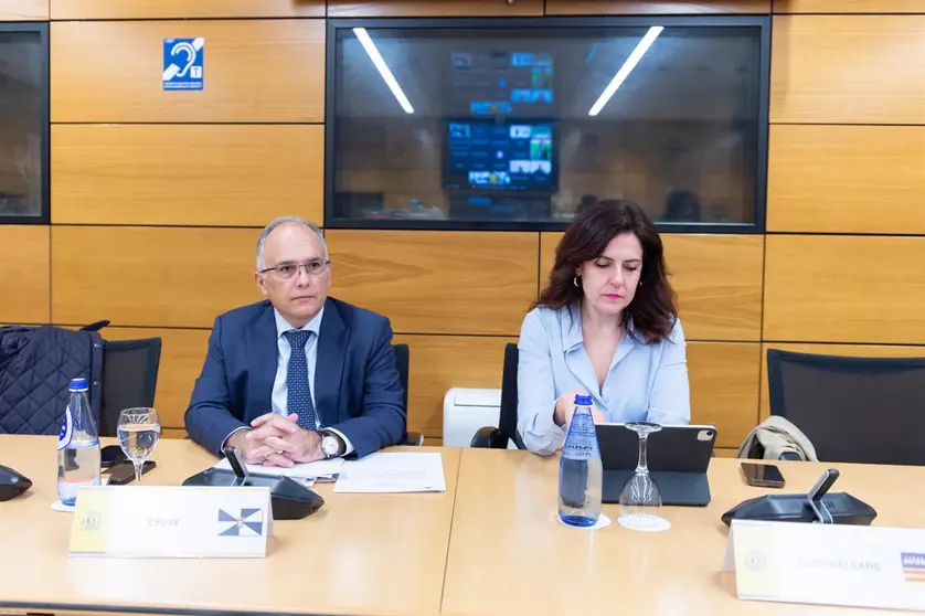 Representantes de las CCAA de Ceuta y Baleares durante la Conferencia Sectorial de Juventud e Infancia.