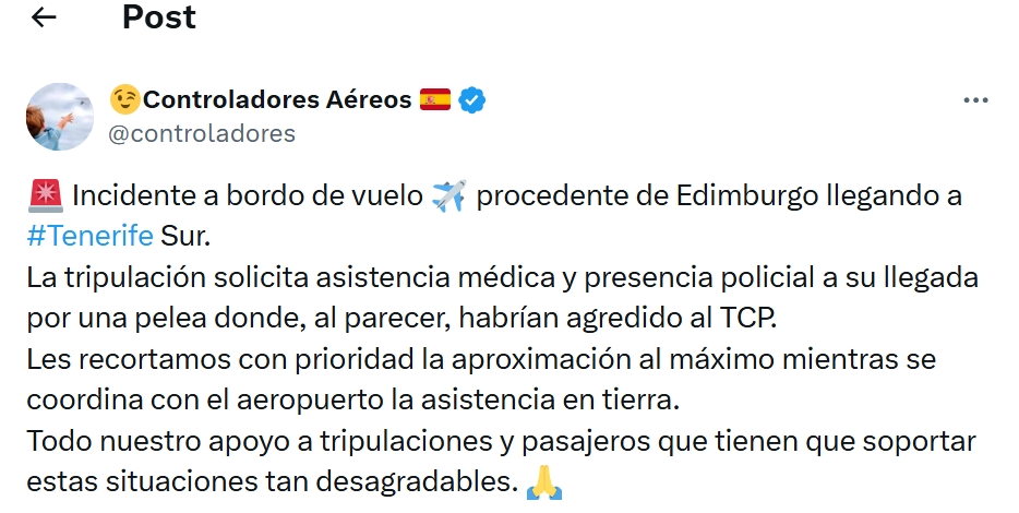 Publicaci&oacute;n de los Controladores A&eacute;reos