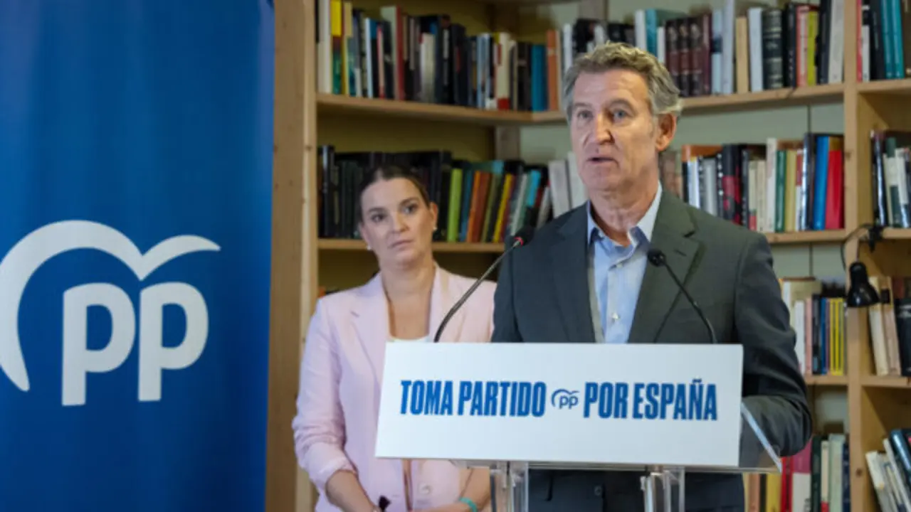 Alberto Nu&ntilde;ez Feij&oacute;o y Marga Prohens, presidentes del PP y del PP Balear respectivament.