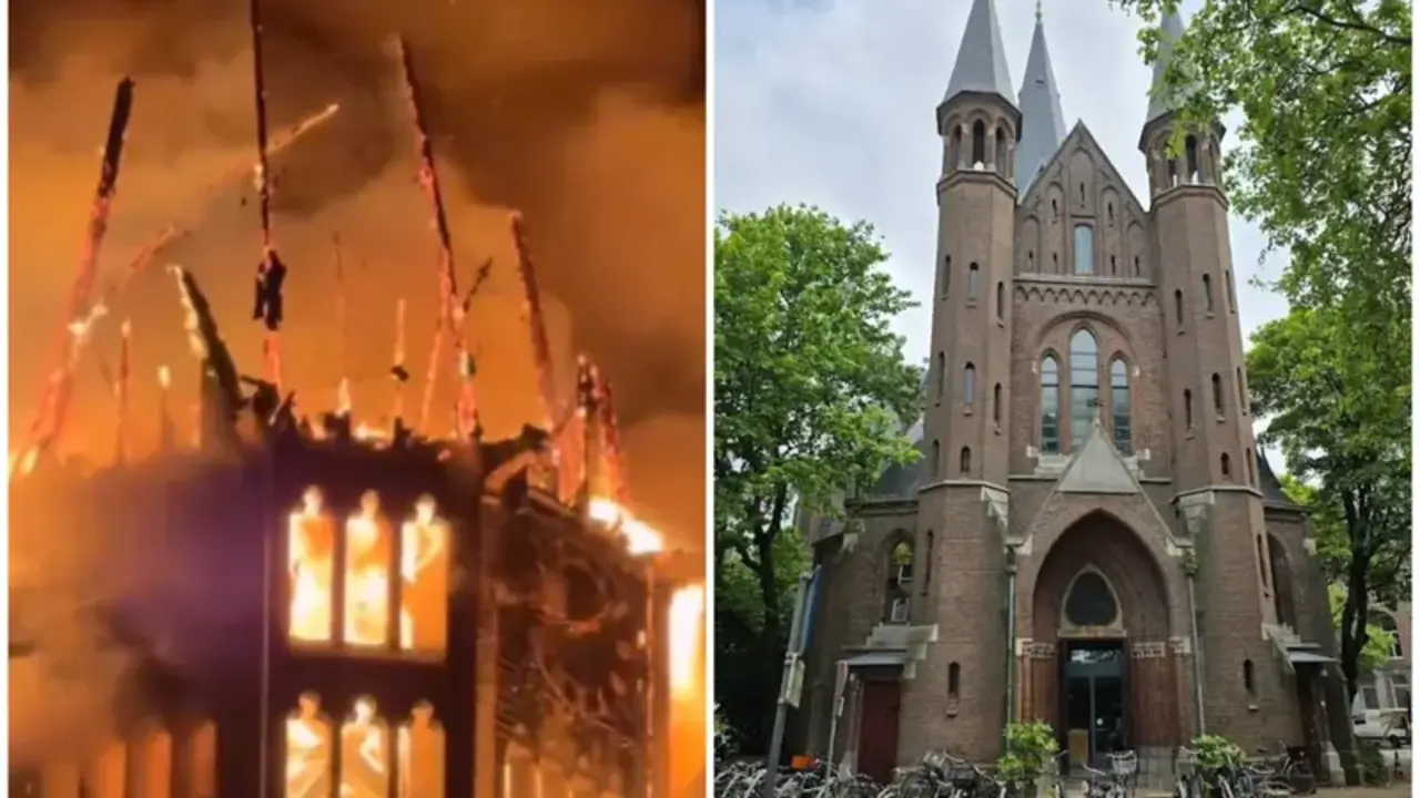 fuego en la iglesia
