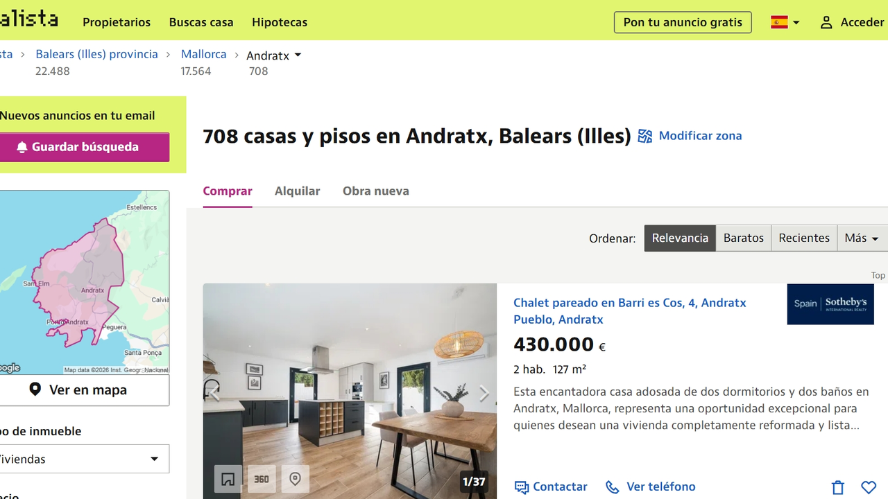 Captura de pantalla de Idelista