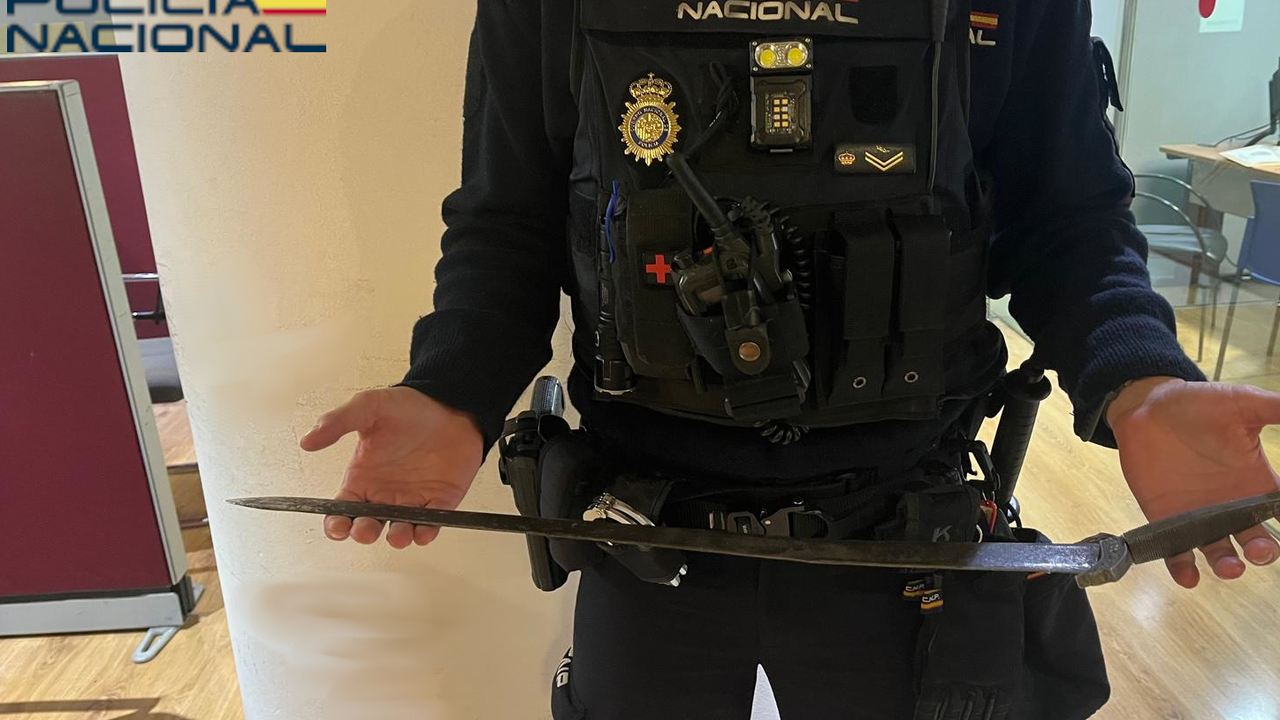 Espada empleada en la agresi&oacute;n 