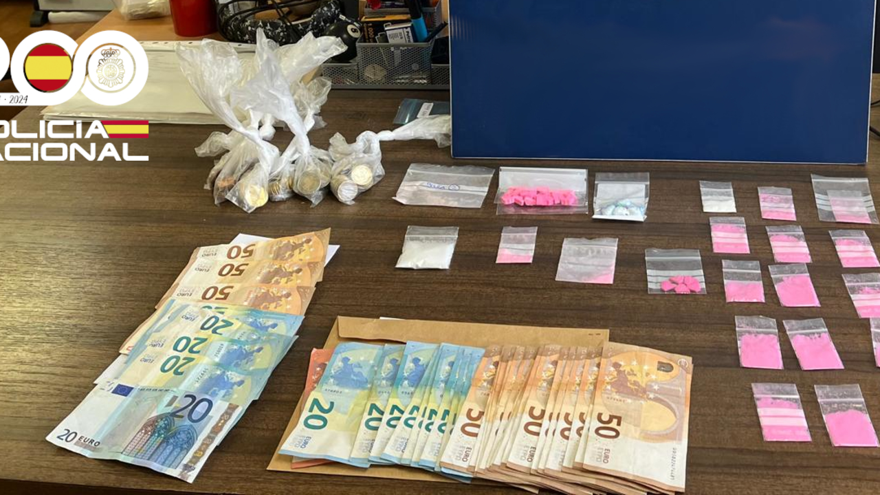 Drogas y dinero incautado