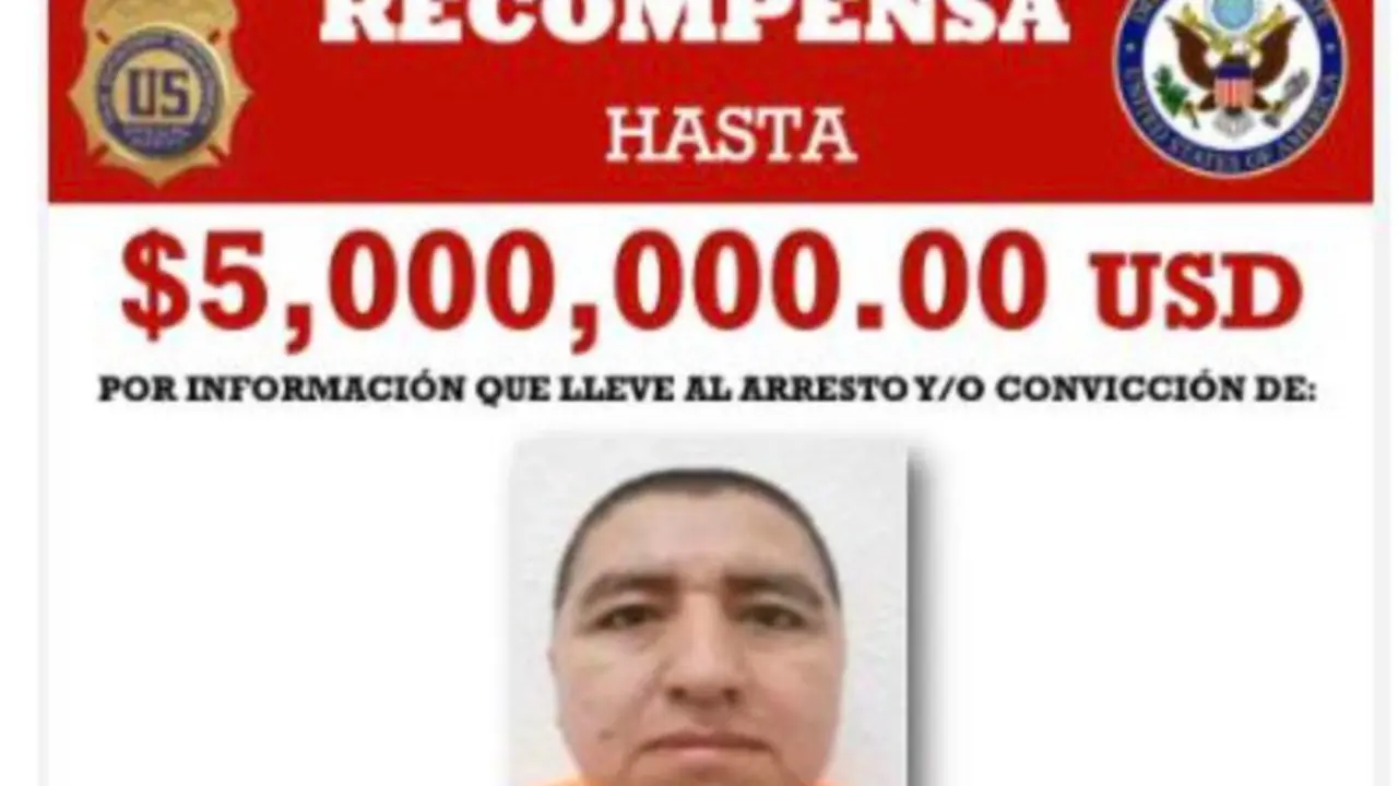Cartel de recompensa por el jardinero de las autoridades estadounidenses