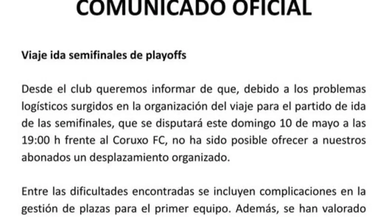 Comunicado oficial ATB