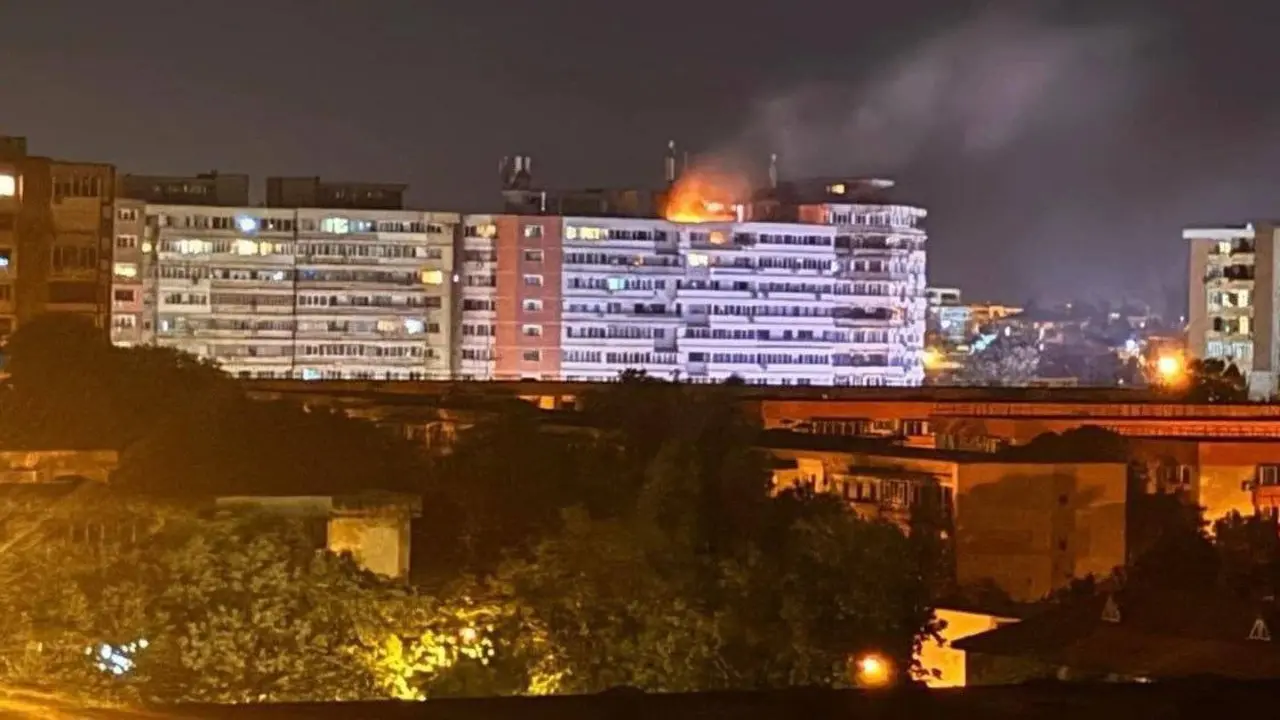 Edicio en llamas Galati