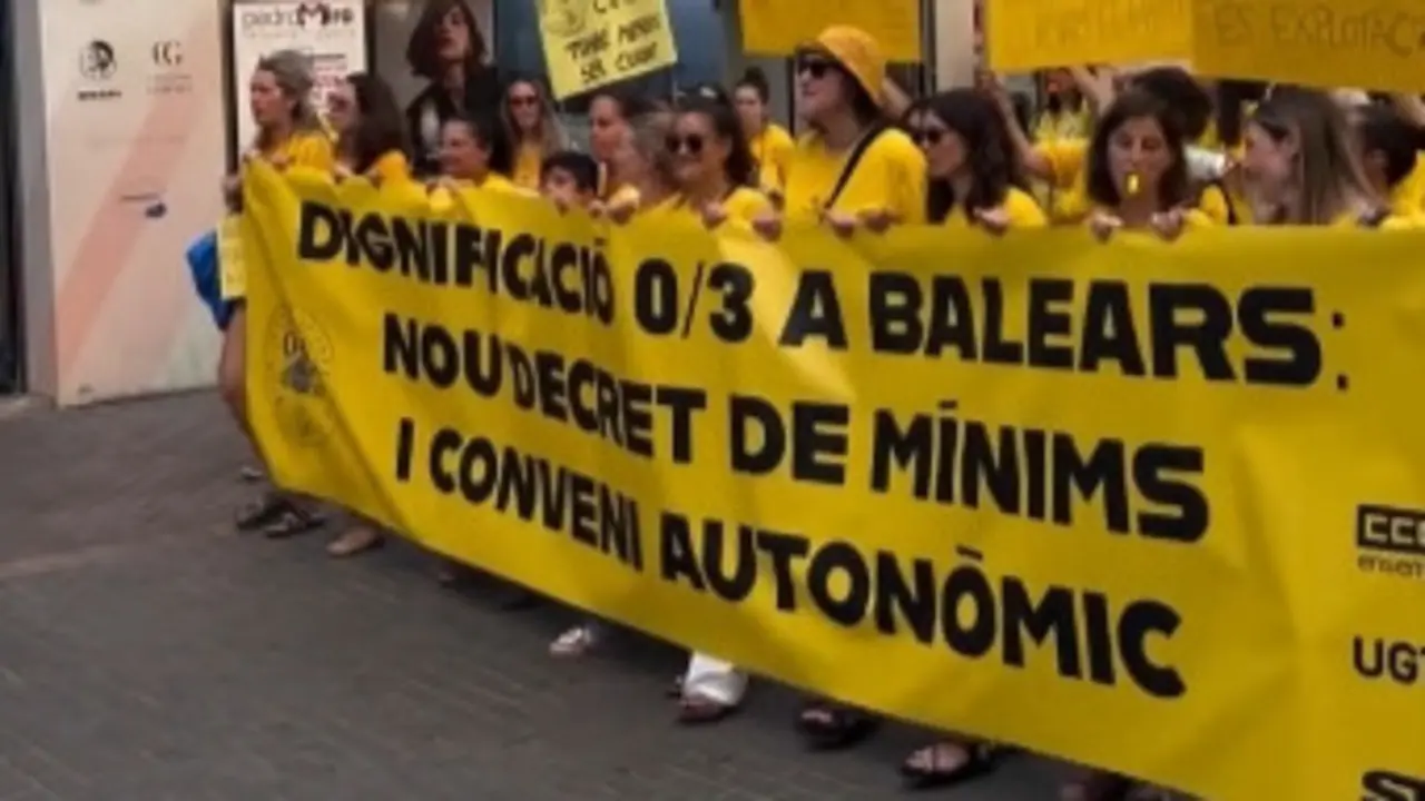 Pancarta de la manifestaci&oacute;n