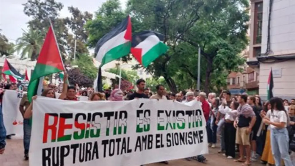 Manifestaci&oacute;n en Palma a favor de parar el "genicidio de Gaza".