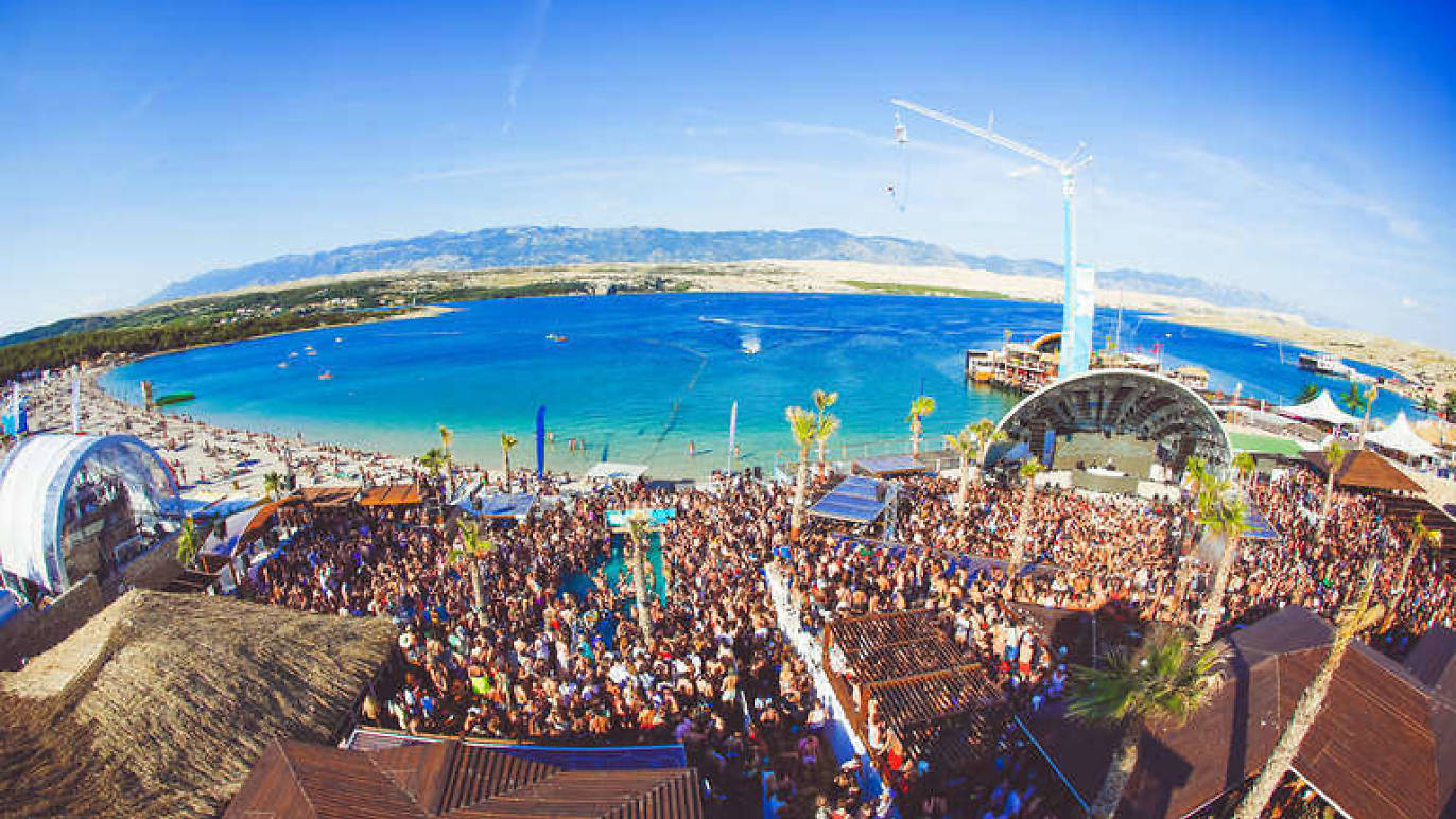 Imagen aerea de Zrce Beach