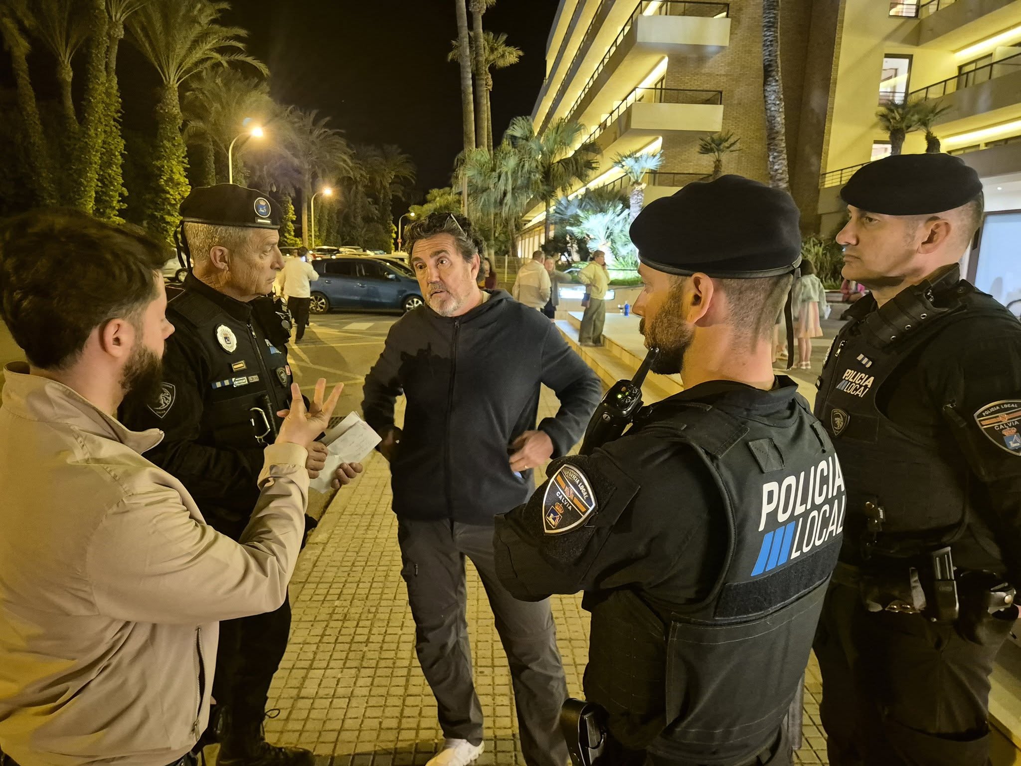 alcalde de Calvià en el lugar del accidente