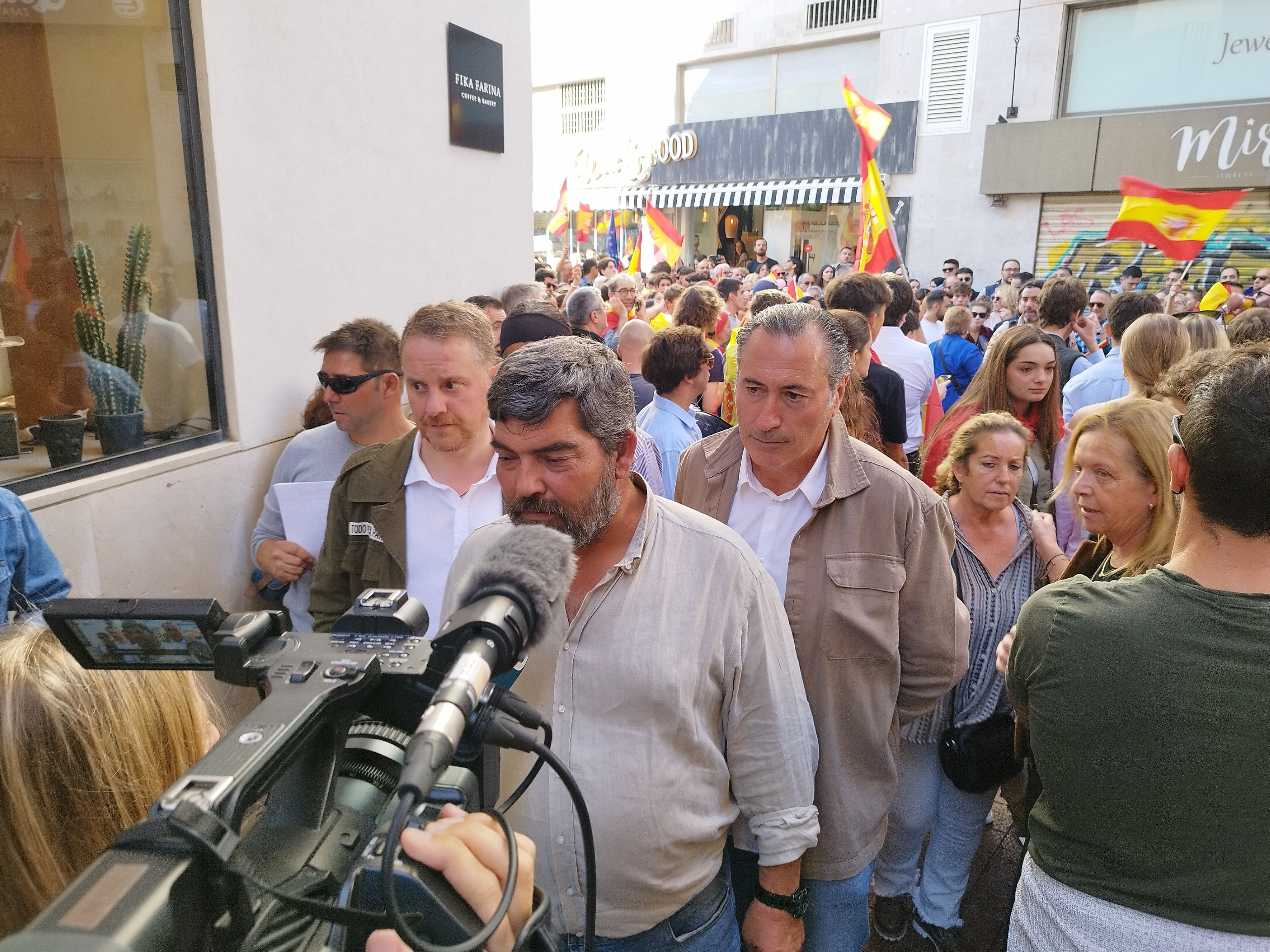 Pedro Bestard en primer plano, en una acto de VOX