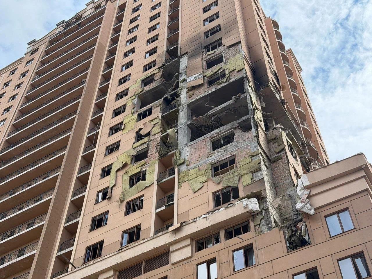 edificio dañado en Rusia