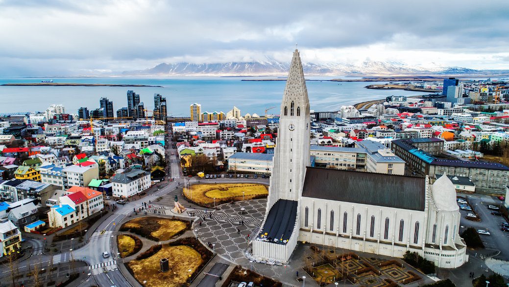 Vista aérea de Reykavik