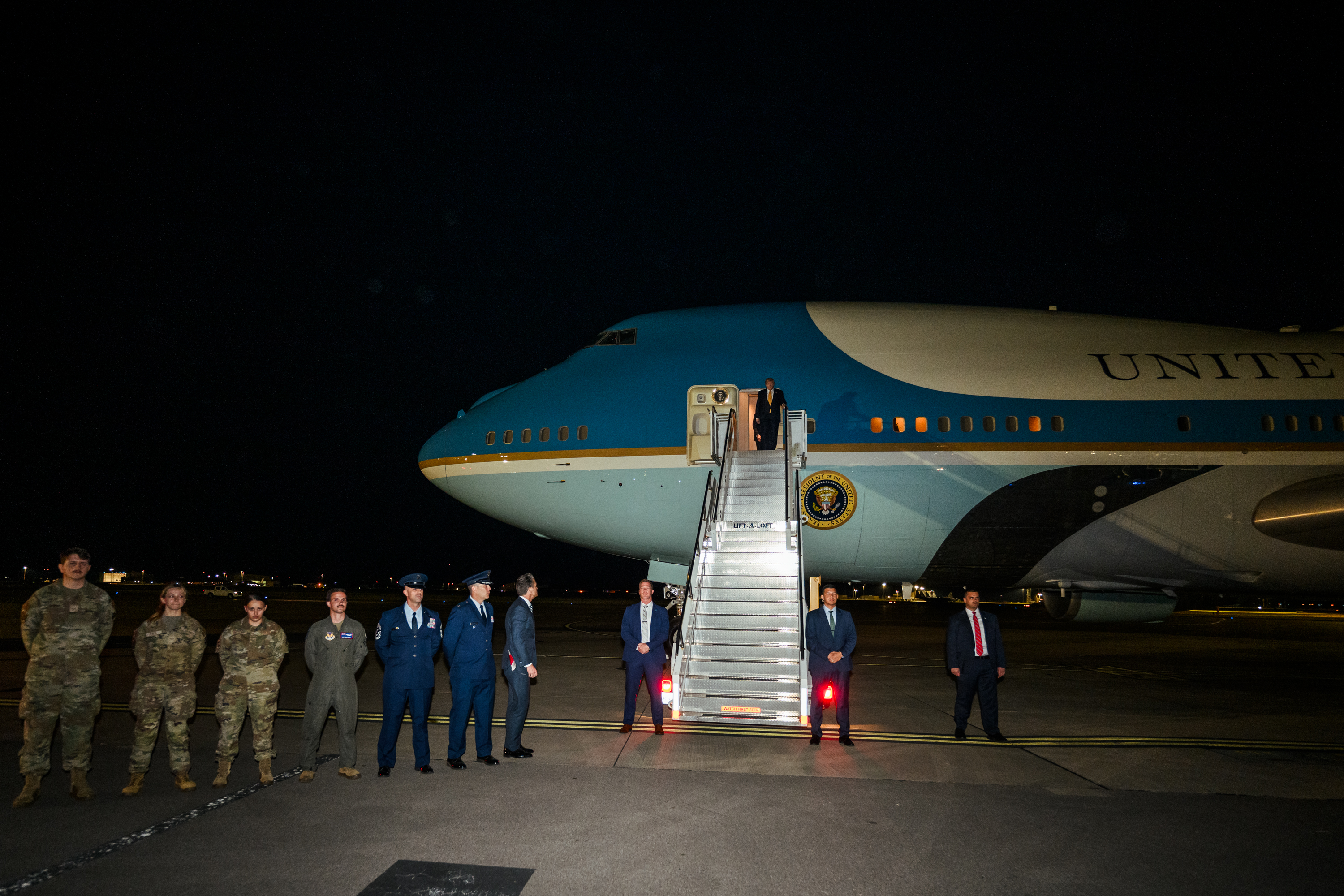 Trump en el Air Force One