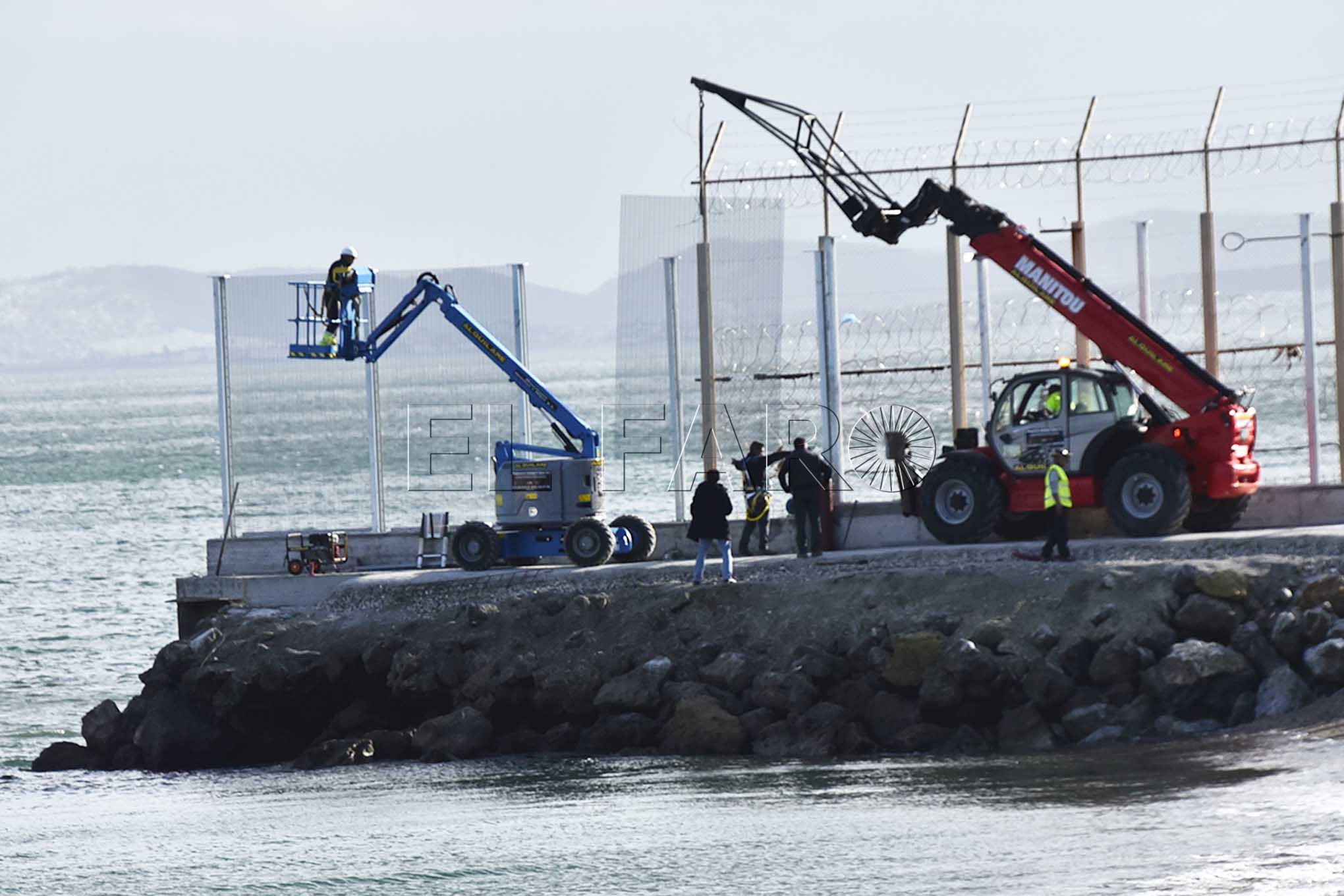 Obras en el espigón